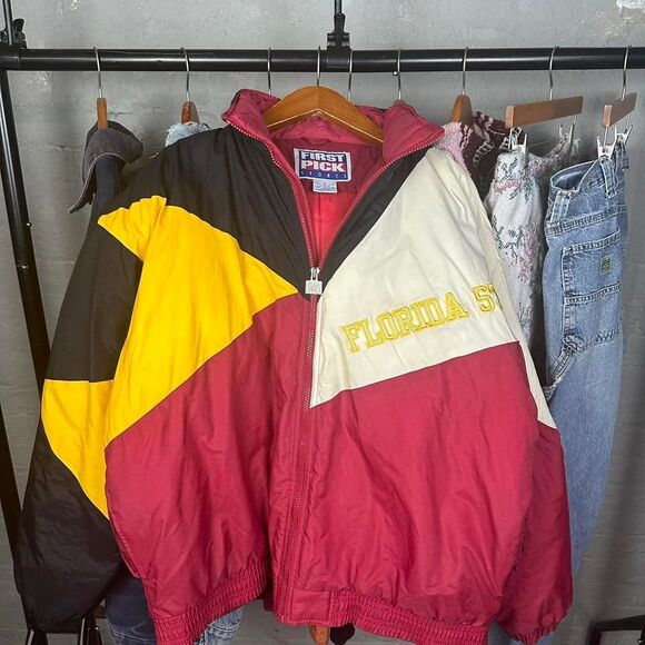 Other - Vintage First Pick Florida State Seminoles CollegeFootball red and yellow puffer